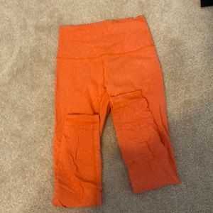 Lululemon orange speckled leggings